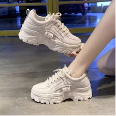 Sepatu Sneakers Wanita Fashion Platform Tinggi Kasual Korean Style 